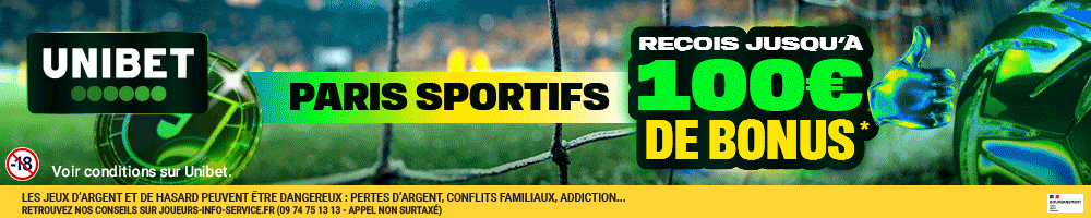 Grande bannière cliquable vers le bookmaker Unibet